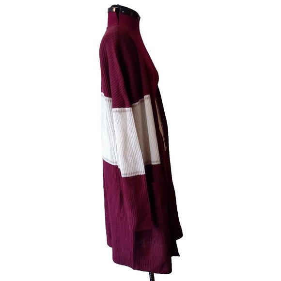 Sanctuary Womens Cardigan Size Large Multicolor Pockets Color block Open… - Picture 4 of 6